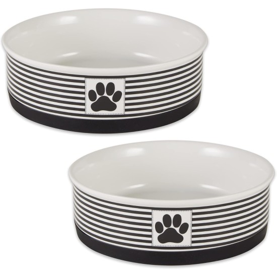 Bone Dry Paw & Patch Ceramic Pet Collection Large Set, 7.5" x 2.4", Hunter Green, Pack of 2 Bone Dry Paw & Patch Ceramic Pet Collection Large Set, 7.5" x 2.4", Hunter Green, Pack of 2
