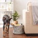 Bone Dry Pet Storage Collection Cotton Grid Paws Nautical Blue, Small Round Bone Dry Pet Storage Collection Cotton Grid Paws Nautical Blue, Small Round