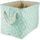 Bone Dry Pet Storage Collection Cotton Grid Paws Nautical Blue, Small Round Bone Dry Pet Storage Collection Cotton Grid Paws Nautical Blue, Small Round