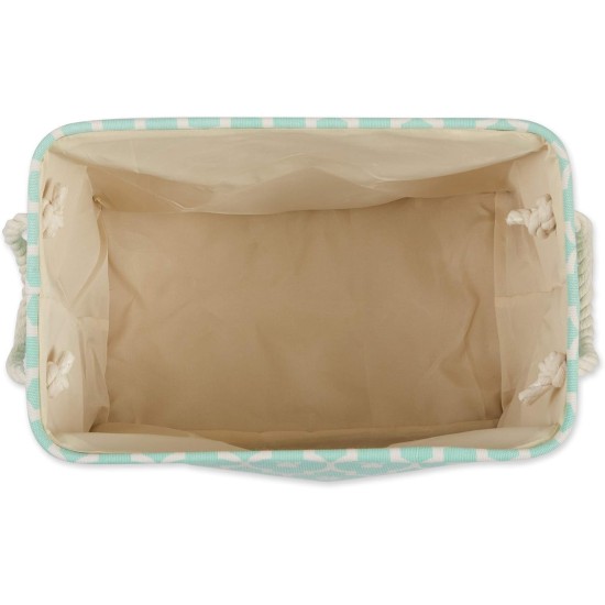 Bone Dry Pet Storage Collection Cotton Grid Paws Nautical Blue, Small Round Bone Dry Pet Storage Collection Cotton Grid Paws Nautical Blue, Small Round