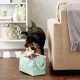 Bone Dry Pet Storage Collection Cotton Grid Paws Nautical Blue, Small Round Bone Dry Pet Storage Collection Cotton Grid Paws Nautical Blue, Small Round