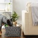 Bone Dry Pet Storage Collection Cotton Grid Paws Nautical Blue, Small Round Bone Dry Pet Storage Collection Cotton Grid Paws Nautical Blue, Small Round