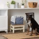 Bone Dry Pet Storage Collection Cotton Grid Paws Nautical Blue, Small Round Bone Dry Pet Storage Collection Cotton Grid Paws Nautical Blue, Small Round