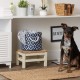 Bone Dry Pet Storage Collection Cotton Grid Paws Nautical Blue, Small Round Bone Dry Pet Storage Collection Cotton Grid Paws Nautical Blue, Small Round