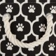 Bone Dry Pet Storage Collection Cotton Grid Paws Nautical Blue, Small Round Bone Dry Pet Storage Collection Cotton Grid Paws Nautical Blue, Small Round