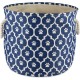 Bone Dry Pet Storage Collection Cotton Grid Paws Nautical Blue, Small Round Bone Dry Pet Storage Collection Cotton Grid Paws Nautical Blue, Small Round