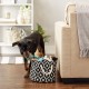 Bone Dry Pet Storage Collection Cotton Grid Paws Nautical Blue, Small Round Bone Dry Pet Storage Collection Cotton Grid Paws Nautical Blue, Small Round