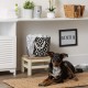 Bone Dry Pet Storage Collection Cotton Grid Paws Nautical Blue, Small Round Bone Dry Pet Storage Collection Cotton Grid Paws Nautical Blue, Small Round