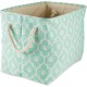 Bone Dry Pet Storage Collection Cotton Grid Paws Nautical Blue, Small Round Bone Dry Pet Storage Collection Cotton Grid Paws Nautical Blue, Small Round