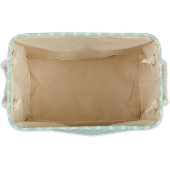 Bone Dry Pet Storage Collection Cotton Grid Paws Nautical Blue, Small Round Bone Dry Pet Storage Collection Cotton Grid Paws Nautical Blue, Small Round