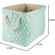 Bone Dry Pet Storage Collection Cotton Grid Paws Nautical Blue, Small Round Bone Dry Pet Storage Collection Cotton Grid Paws Nautical Blue, Small Round