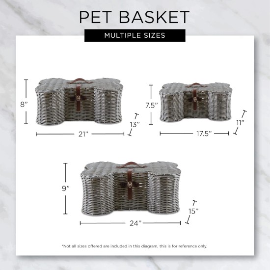 Bone Dry Pet Storage Collection Hyacinth Bone, Natural, Medium Bone Dry Pet Storage Collection Hyacinth Bone, Natural, Medium