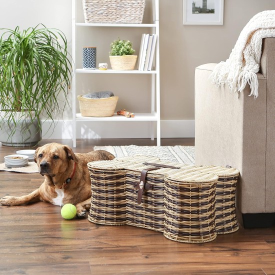Bone Dry Pet Storage Collection Hyacinth Bone, Natural, Medium Bone Dry Pet Storage Collection Hyacinth Bone, Natural, Medium