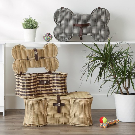 Bone Dry Pet Storage Collection Hyacinth Bone, Natural, Medium Bone Dry Pet Storage Collection Hyacinth Bone, Natural, Medium