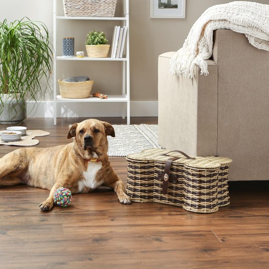 Bone Dry Pet Storage Collection Hyacinth Bone, Natural, Medium Bone Dry Pet Storage Collection Hyacinth Bone, Natural, Medium