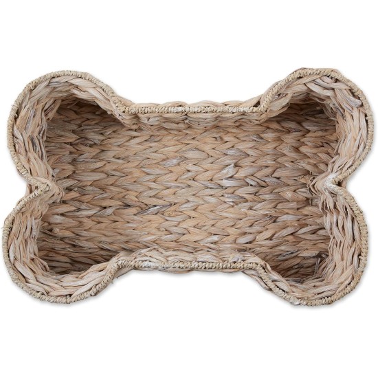 Bone Dry Pet Storage Collection Hyacinth Bone Toy Basket, Water Hyacinth, White Wash, Large Bone Dry Pet Storage Collection Hyacinth Bone Toy Basket, Water Hyacinth, White Wash, Large