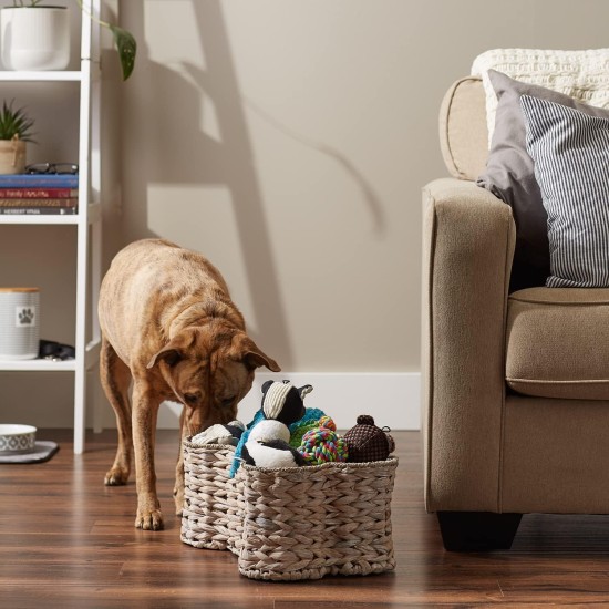 Bone Dry Pet Storage Collection Hyacinth Bone Toy Basket, Water Hyacinth, White Wash, Large Bone Dry Pet Storage Collection Hyacinth Bone Toy Basket, Water Hyacinth, White Wash, Large