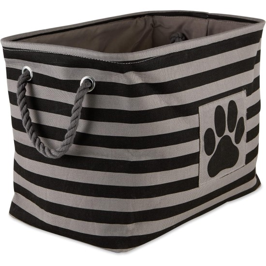Bone Dry Pet Storage Collection Large Rectangular Pink Paw Print Bin Bone Dry Pet Storage Collection Large Rectangular Pink Paw Print Bin