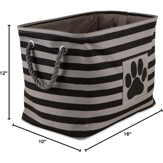 Bone Dry Pet Storage Collection Large Rectangular Pink Paw Print Bin Bone Dry Pet Storage Collection Large Rectangular Pink Paw Print Bin