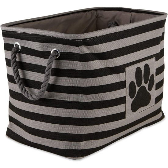 Bone Dry Pet Storage Collection Large Rectangular Pink Paw Print Bin Bone Dry Pet Storage Collection Large Rectangular Pink Paw Print Bin