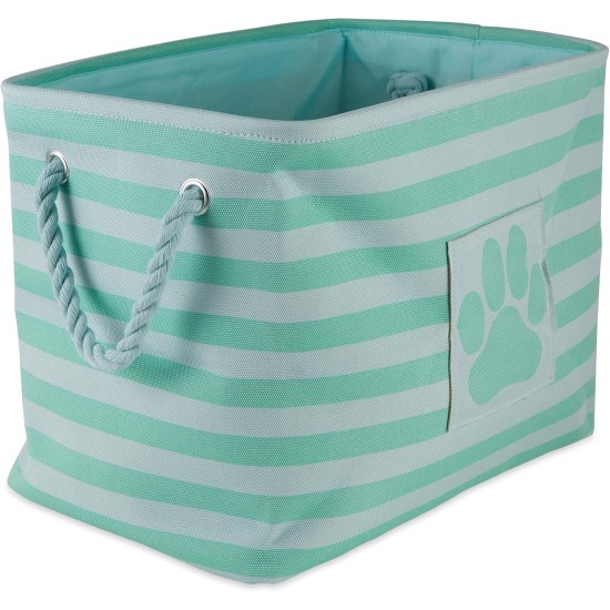 Bone Dry Pet Storage Collection Large Rectangular Pink Paw Print Bin Bone Dry Pet Storage Collection Large Rectangular Pink Paw Print Bin