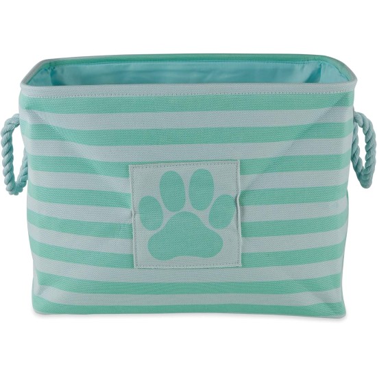 Bone Dry Pet Storage Collection Large Rectangular Pink Paw Print Bin Bone Dry Pet Storage Collection Large Rectangular Pink Paw Print Bin
