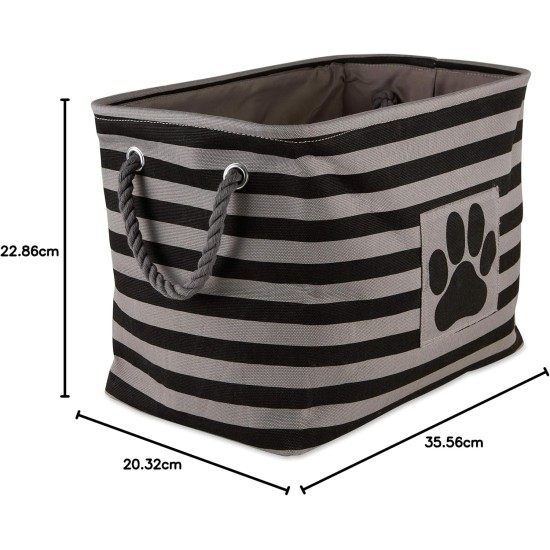 Bone Dry Pet Storage Collection Large Rectangular Pink Paw Print Bin Bone Dry Pet Storage Collection Large Rectangular Pink Paw Print Bin
