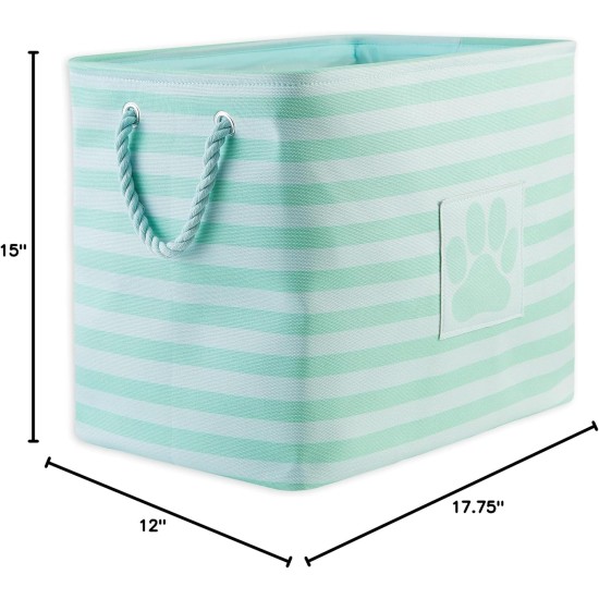 Bone Dry Pet Storage Collection Large Rectangular Pink Paw Print Bin Bone Dry Pet Storage Collection Large Rectangular Pink Paw Print Bin