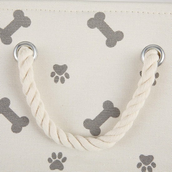 Bone Dry Pet Storage Collection Paw and Bone Print, Medium, Rectangular, 16 x 10 x 12-inch, Grey Bone Dry Pet Storage Collection Paw and Bone Print, Medium, Rectangular, 16 x 10 x 12-inch, Grey
