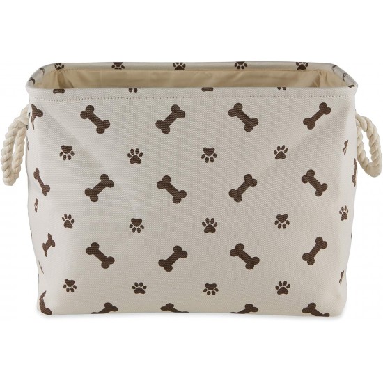 Bone Dry Pet Storage Collection Paw and Bone Print, Medium, Rectangular, 16 x 10 x 12-inch, Grey Bone Dry Pet Storage Collection Paw and Bone Print, Medium, Rectangular, 16 x 10 x 12-inch, Grey