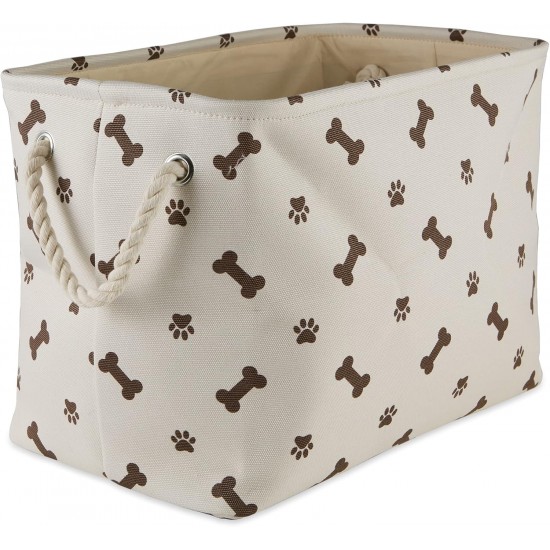 Bone Dry Pet Storage Collection Paw and Bone Print, Medium, Rectangular, 16 x 10 x 12-inch, Grey Bone Dry Pet Storage Collection Paw and Bone Print, Medium, Rectangular, 16 x 10 x 12-inch, Grey