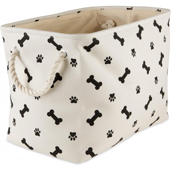 Bone Dry Pet Storage Collection Paw and Bone Print, Medium, Rectangular, 16 x 10 x 12-inch, Grey Bone Dry Pet Storage Collection Paw and Bone Print, Medium, Rectangular, 16 x 10 x 12-inch, Grey