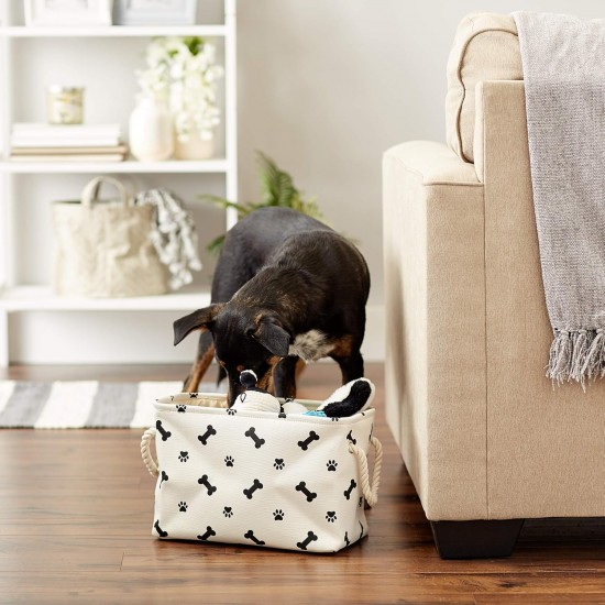 Bone Dry Pet Storage Collection Paw and Bone Print, Medium, Rectangular, 16 x 10 x 12-inch, Grey Bone Dry Pet Storage Collection Paw and Bone Print, Medium, Rectangular, 16 x 10 x 12-inch, Grey