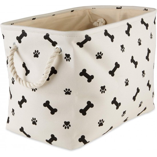 Bone Dry Pet Storage Collection Paw and Bone Print, Medium, Rectangular, 16 x 10 x 12-inch, Grey Bone Dry Pet Storage Collection Paw and Bone Print, Medium, Rectangular, 16 x 10 x 12-inch, Grey