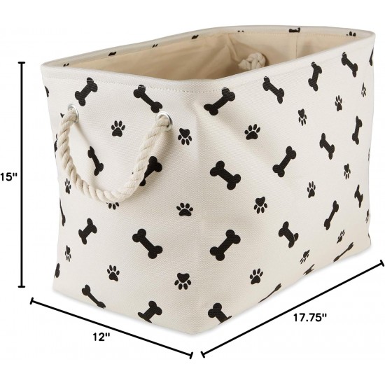 Bone Dry Pet Storage Collection Paw and Bone Print, Medium, Rectangular, 16 x 10 x 12-inch, Grey Bone Dry Pet Storage Collection Paw and Bone Print, Medium, Rectangular, 16 x 10 x 12-inch, Grey