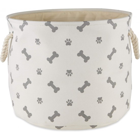 Bone Dry Pet Storage Collection Paw and Bone Print, Medium, Rectangular, 16 x 10 x 12-inch, Grey Bone Dry Pet Storage Collection Paw and Bone Print, Medium, Rectangular, 16 x 10 x 12-inch, Grey