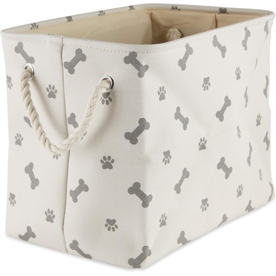 Bone Dry Pet Storage Collection Paw and Bone Print, Medium, Rectangular, 16 x 10 x 12-inch, Grey Bone Dry Pet Storage Collection Paw and Bone Print, Medium, Rectangular, 16 x 10 x 12-inch, Grey