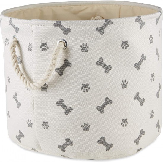 Bone Dry Pet Storage Collection Paw and Bone Print, Medium, Rectangular, 16 x 10 x 12-inch, Grey Bone Dry Pet Storage Collection Paw and Bone Print, Medium, Rectangular, 16 x 10 x 12-inch, Grey