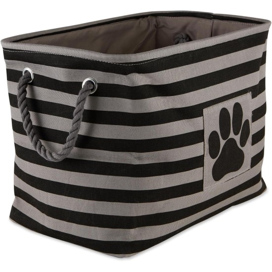 Bone Dry Pet Storage Collection Small Rectangular Stripe Paw Badge Waste Bin - Aquamarine Bone Dry Pet Storage Collection Small Rectangular Stripe Paw Badge Waste Bin - Aquamarine
