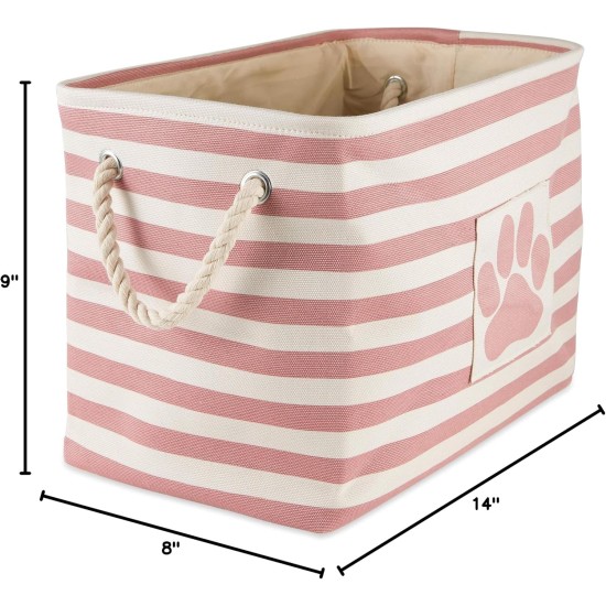 Bone Dry Pet Storage Collection Small Rectangular Stripe Paw Badge Waste Bin - Aquamarine Bone Dry Pet Storage Collection Small Rectangular Stripe Paw Badge Waste Bin - Aquamarine
