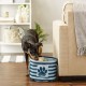 Bone Dry Pet Storage Collection Small Rectangular Stripe Paw Badge Waste Bin - Aquamarine Bone Dry Pet Storage Collection Small Rectangular Stripe Paw Badge Waste Bin - Aquamarine