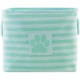 Bone Dry Pet Storage Collection Small Rectangular Stripe Paw Badge Waste Bin - Aquamarine Bone Dry Pet Storage Collection Small Rectangular Stripe Paw Badge Waste Bin - Aquamarine
