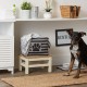 Bone Dry Pet Storage Collection Small Rectangular Stripe Paw Badge Waste Bin - Aquamarine Bone Dry Pet Storage Collection Small Rectangular Stripe Paw Badge Waste Bin - Aquamarine