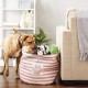 Bone Dry Pet Storage Collection Small Rectangular Stripe Paw Badge Waste Bin - Aquamarine Bone Dry Pet Storage Collection Small Rectangular Stripe Paw Badge Waste Bin - Aquamarine