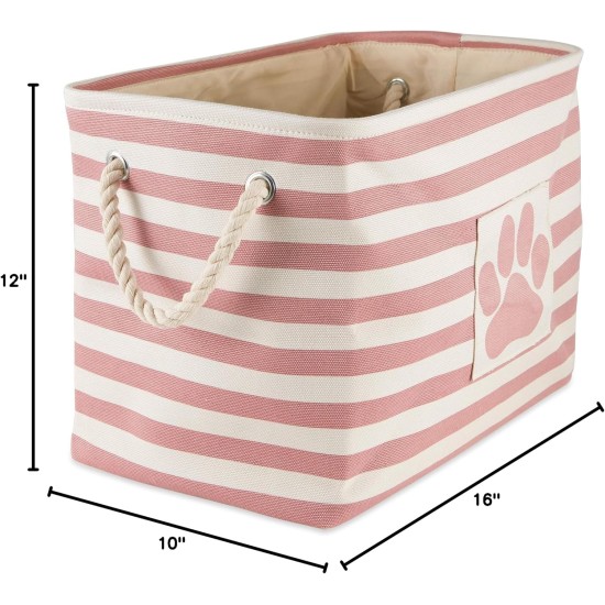 Bone Dry Pet Storage Collection Small Rectangular Stripe Paw Badge Waste Bin - Aquamarine Bone Dry Pet Storage Collection Small Rectangular Stripe Paw Badge Waste Bin - Aquamarine
