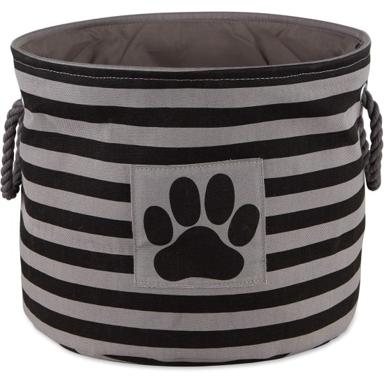 Bone Dry Pet Storage Collection Small Rectangular Stripe Paw Badge Waste Bin - Aquamarine Bone Dry Pet Storage Collection Small Rectangular Stripe Paw Badge Waste Bin - Aquamarine