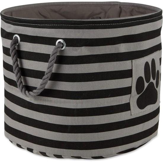 Bone Dry Pet Storage Collection Small Rectangular Stripe Paw Badge Waste Bin - Aquamarine Bone Dry Pet Storage Collection Small Rectangular Stripe Paw Badge Waste Bin - Aquamarine