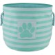 Bone Dry Pet Storage Collection Small Rectangular Stripe Paw Badge Waste Bin - Aquamarine Bone Dry Pet Storage Collection Small Rectangular Stripe Paw Badge Waste Bin - Aquamarine