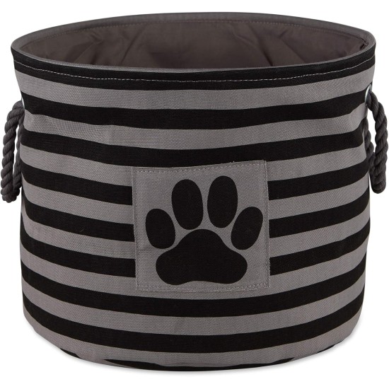 Bone Dry Pet Storage Collection Small Rectangular Stripe Paw Badge Waste Bin - Aquamarine Bone Dry Pet Storage Collection Small Rectangular Stripe Paw Badge Waste Bin - Aquamarine