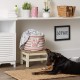 Bone Dry Pet Storage Collection Small Rectangular Stripe Paw Badge Waste Bin - Aquamarine Bone Dry Pet Storage Collection Small Rectangular Stripe Paw Badge Waste Bin - Aquamarine